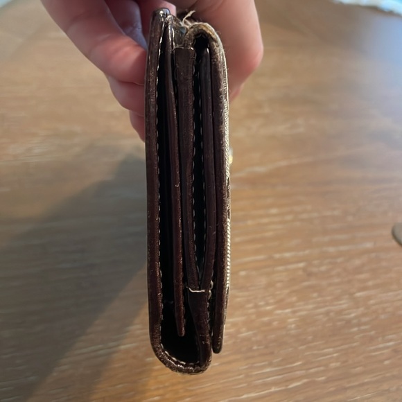 GUCCI brown canvas long wallet, double snap sides - Used authentic - Picture 5 of 12